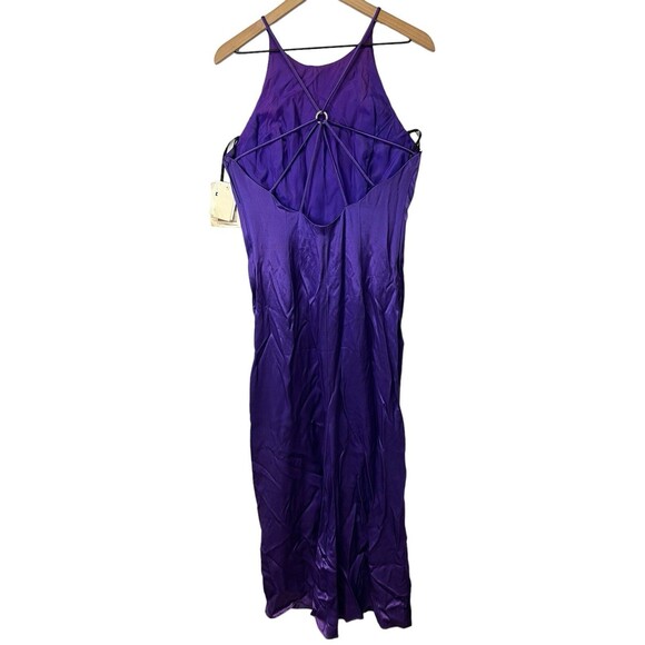 NWT Jessica McClintock Gunne Sax Satin Purple Diamond Princess Dress Size 13/14 - Picture 9 of 16